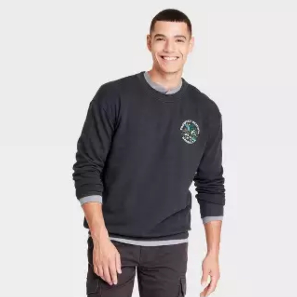 Goodfellow & Co Men’s Black Crewneck Sweatshirt Size L Brooklyn NY New W Tag